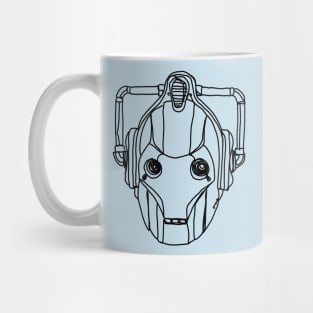 Bad Line Art Cyberman Mug